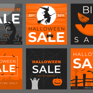 halloween, sale, poster