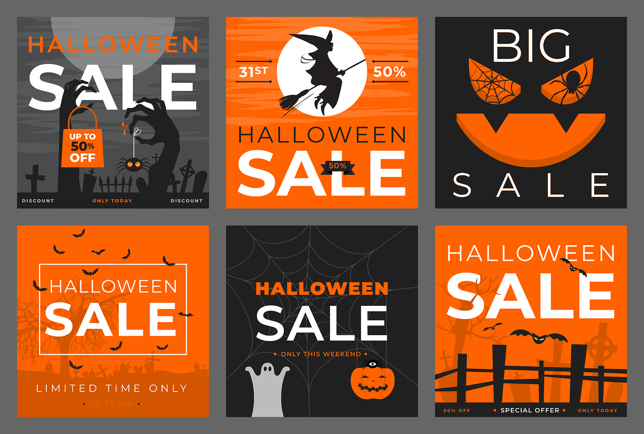 halloween, sale, poster